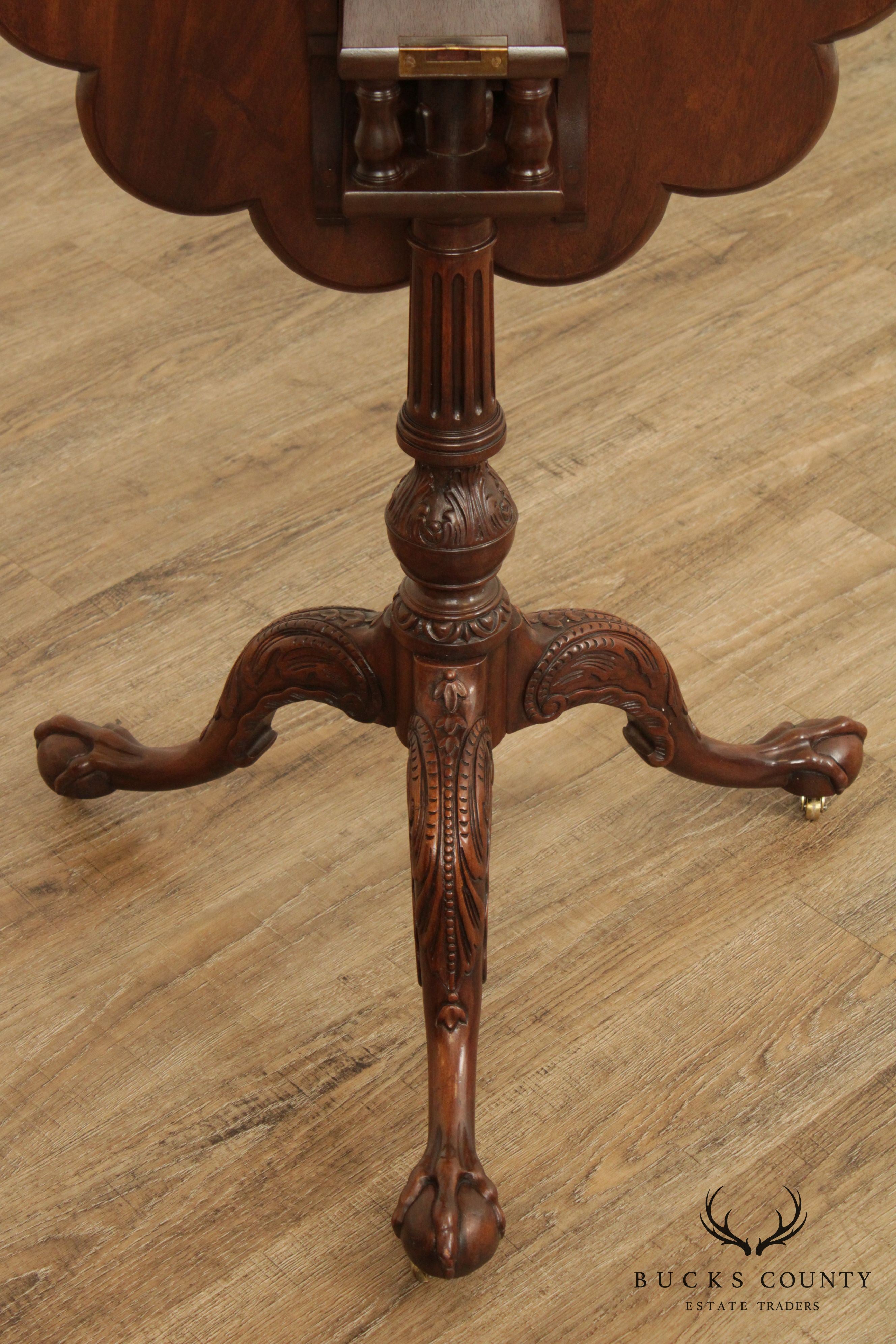 Baker Georgian Style Tilt Top Mahogany Tea Table