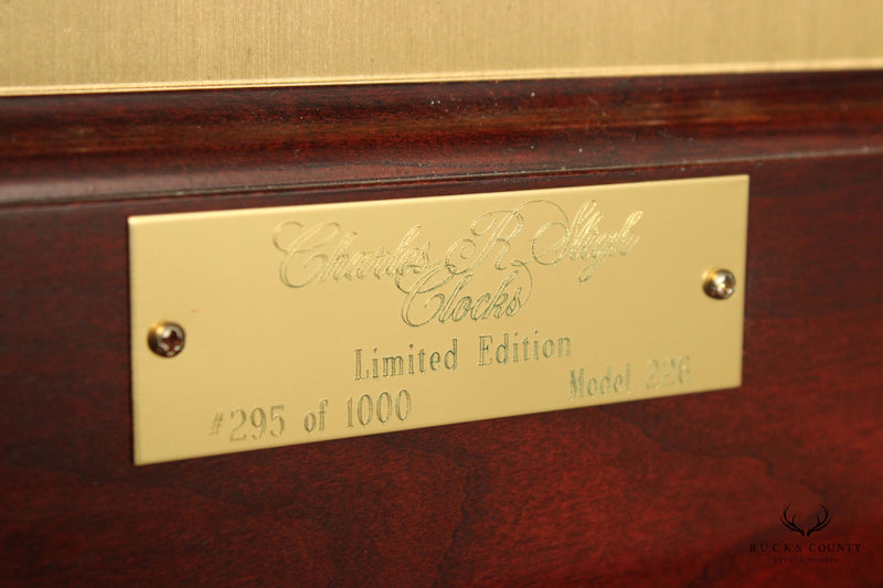 Charles R. Sligh Chippendale Inlaid Mahogany Grandfather Clock, Model 226