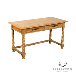 Hekman Furniture Jacobean Style Barley Twist Writing Desk