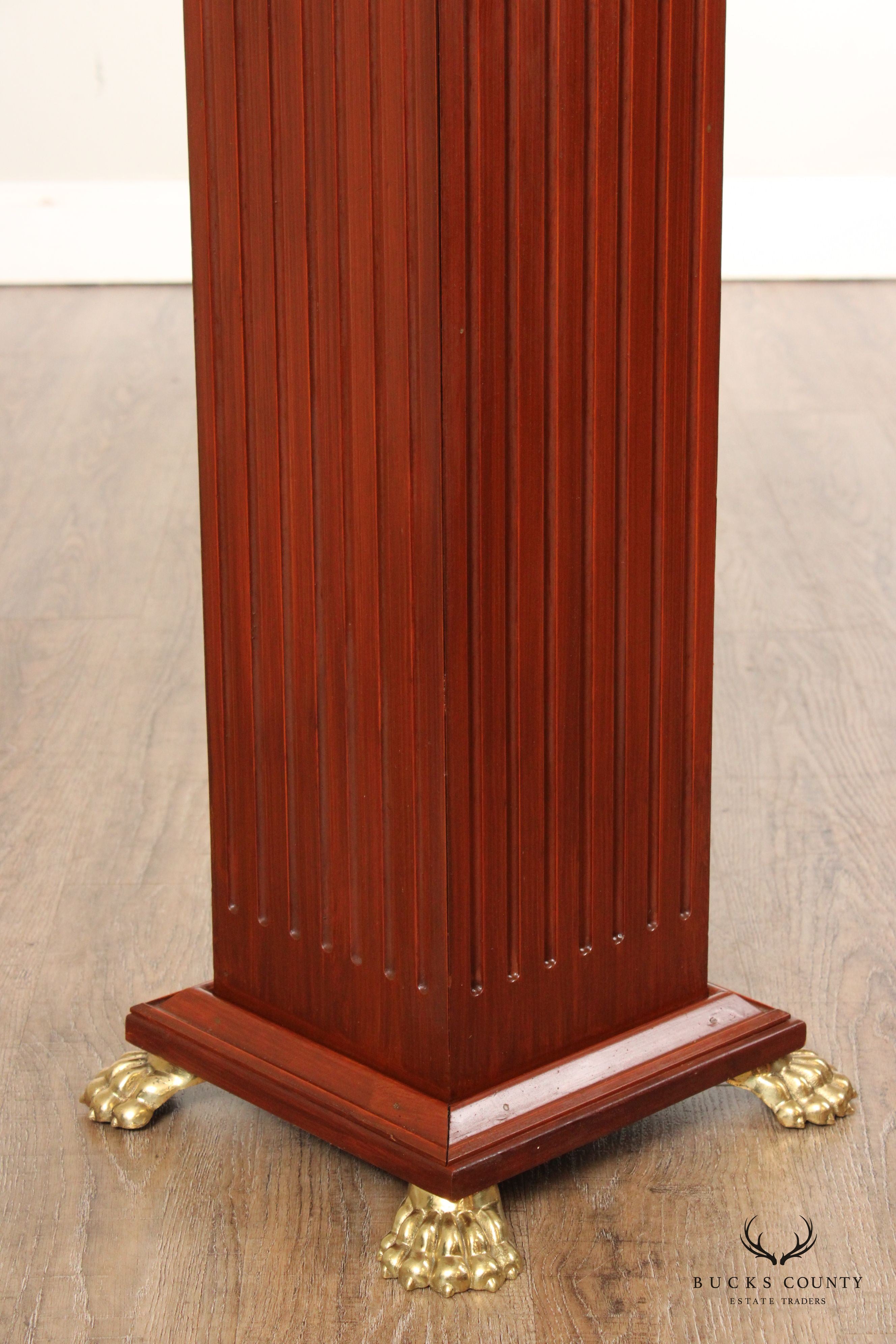 Empire Style Pair of Claw Foot Pedestals