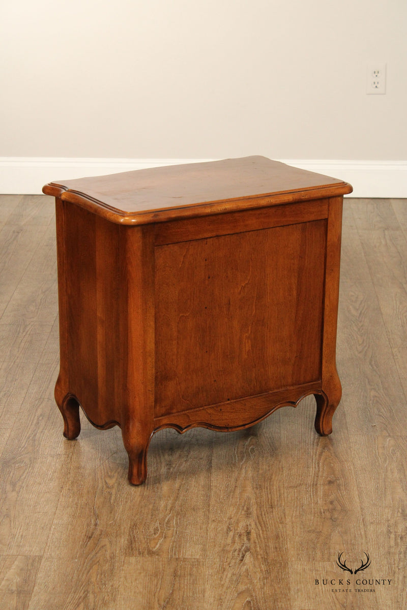 Ethan Allen French Louis XV Style Three Drawer Nightstand