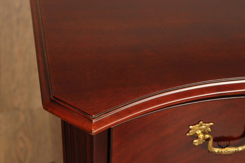Kindel Georgian Style Serpentine Front Mahogany Long Dresser