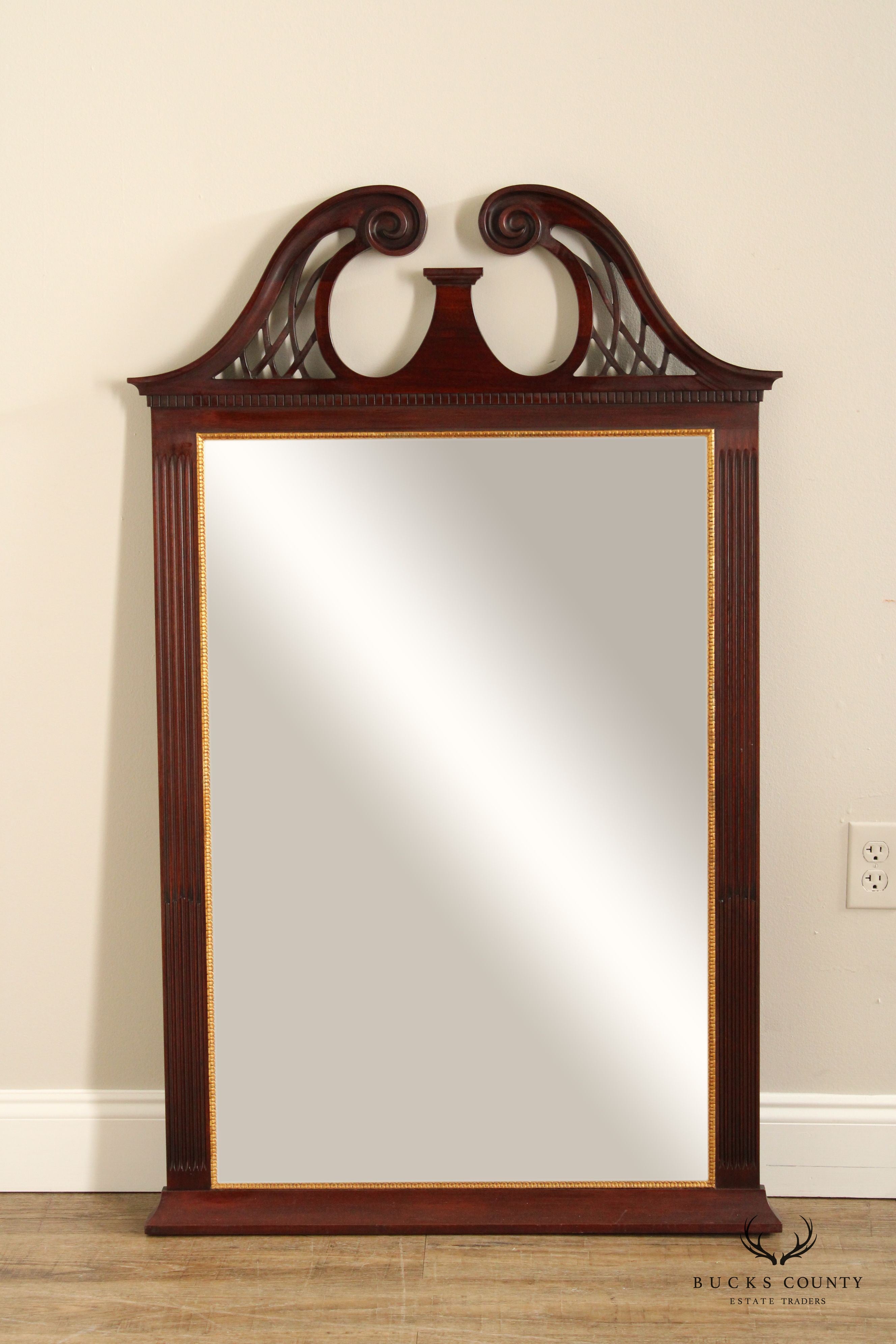 Henkel Harris H-12 Mahogany Arch Top Wall Mirror