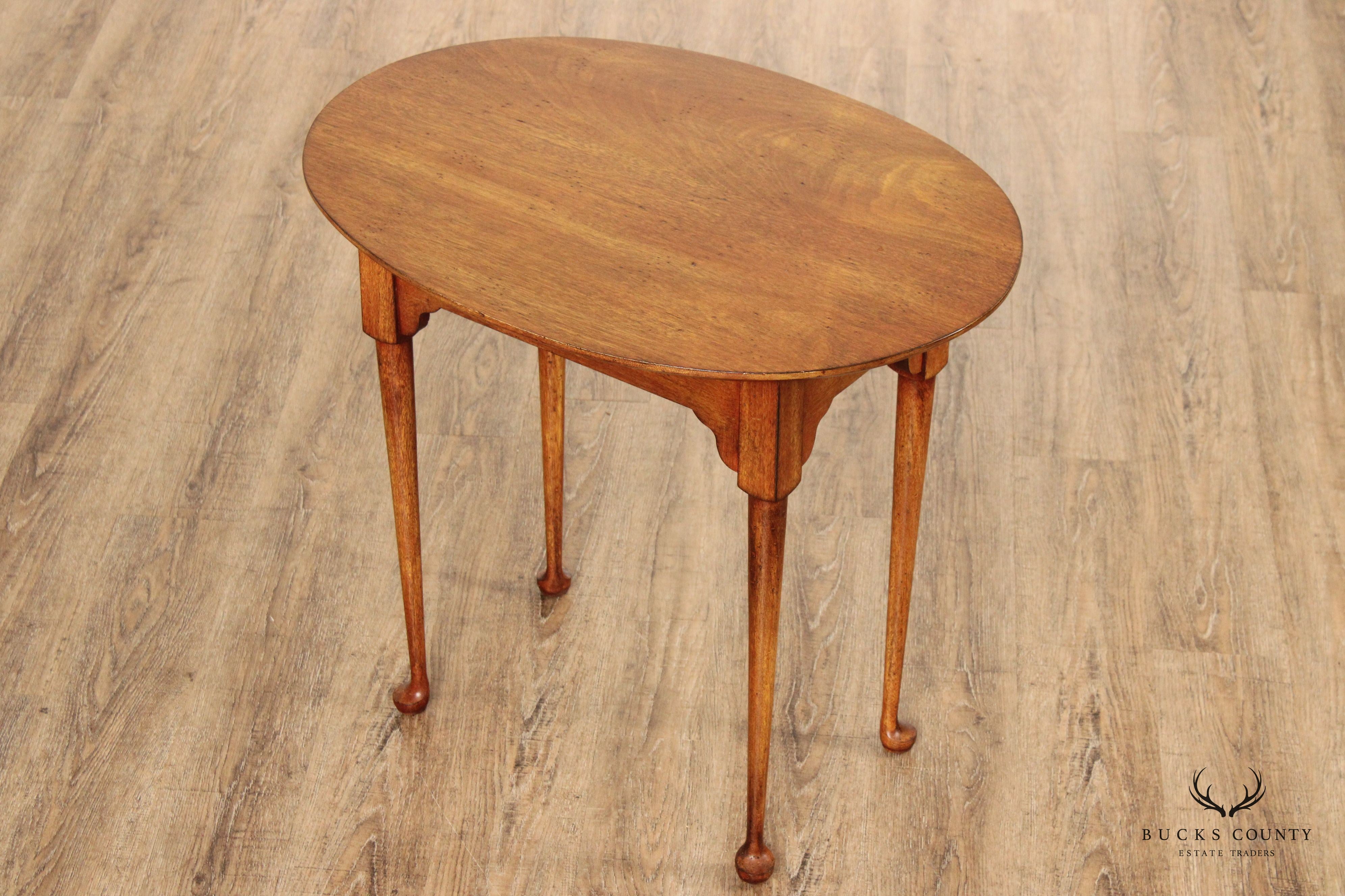 Queen Anne Custom Crafted Oval Tea Table