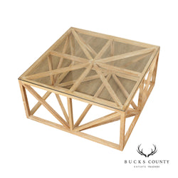 Elk Home 'Axes Collection' Square Glass Top Coffee Table