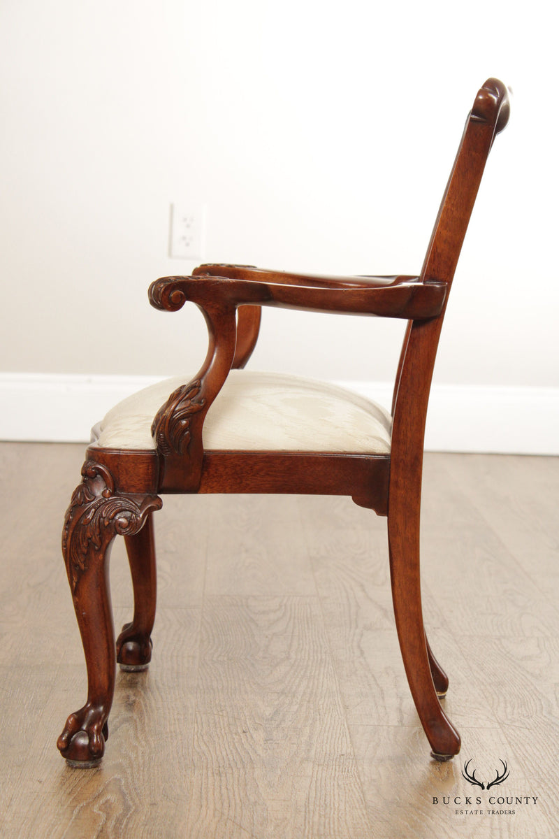 Chippendale Style Carved Mahogany Children's or Doll Side Chair By Hickory