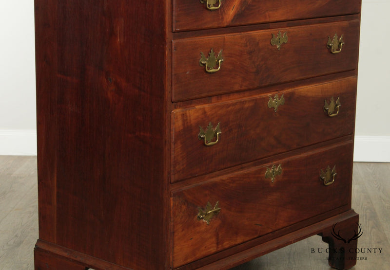 Chippendale Style Antique 18th Century Walnut Chippendale Style High Chest