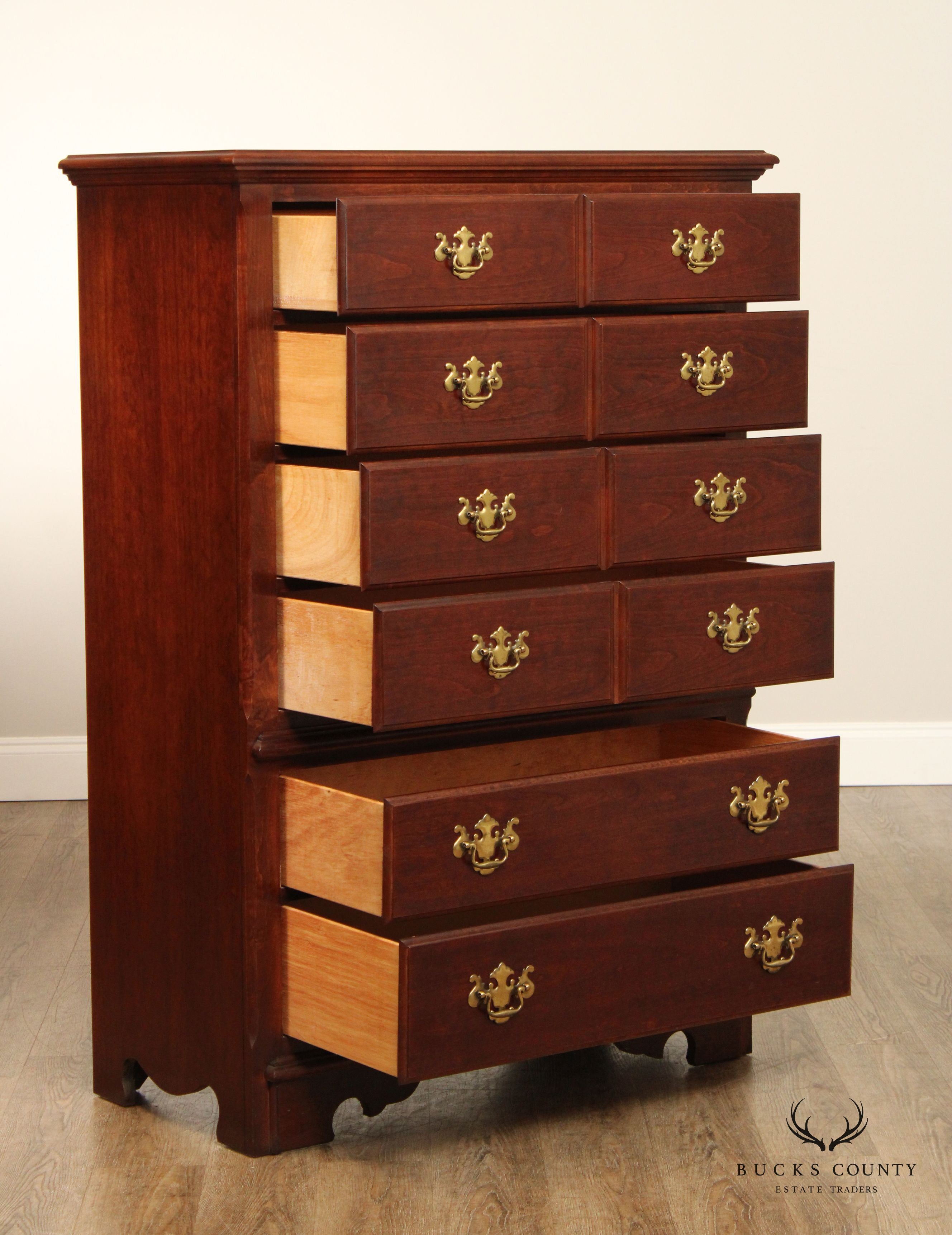 Thomasville 'Winston Court' Chippendale Style Cherry Tall Chest