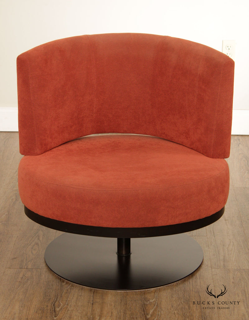 Amisco Midcentury Modern Style 'Singapour' Swivel Club Chair