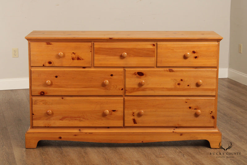 Lane Adaptation 'The America Collection' Pine Seven-Drawer Double Dresser
