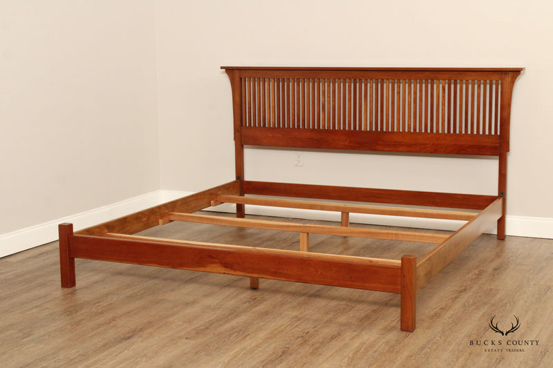 Stickley Mission Collection King Size Cherry Spindle Bed