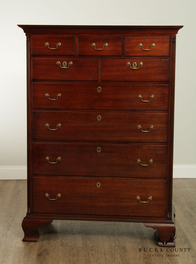 Kindel Winterthur Reproduction Mahogany Chippendale Style High Chest