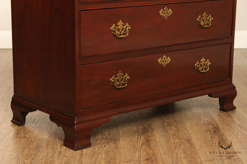 Baker Furniture Chippendale Style Mahogany Chest on Chest