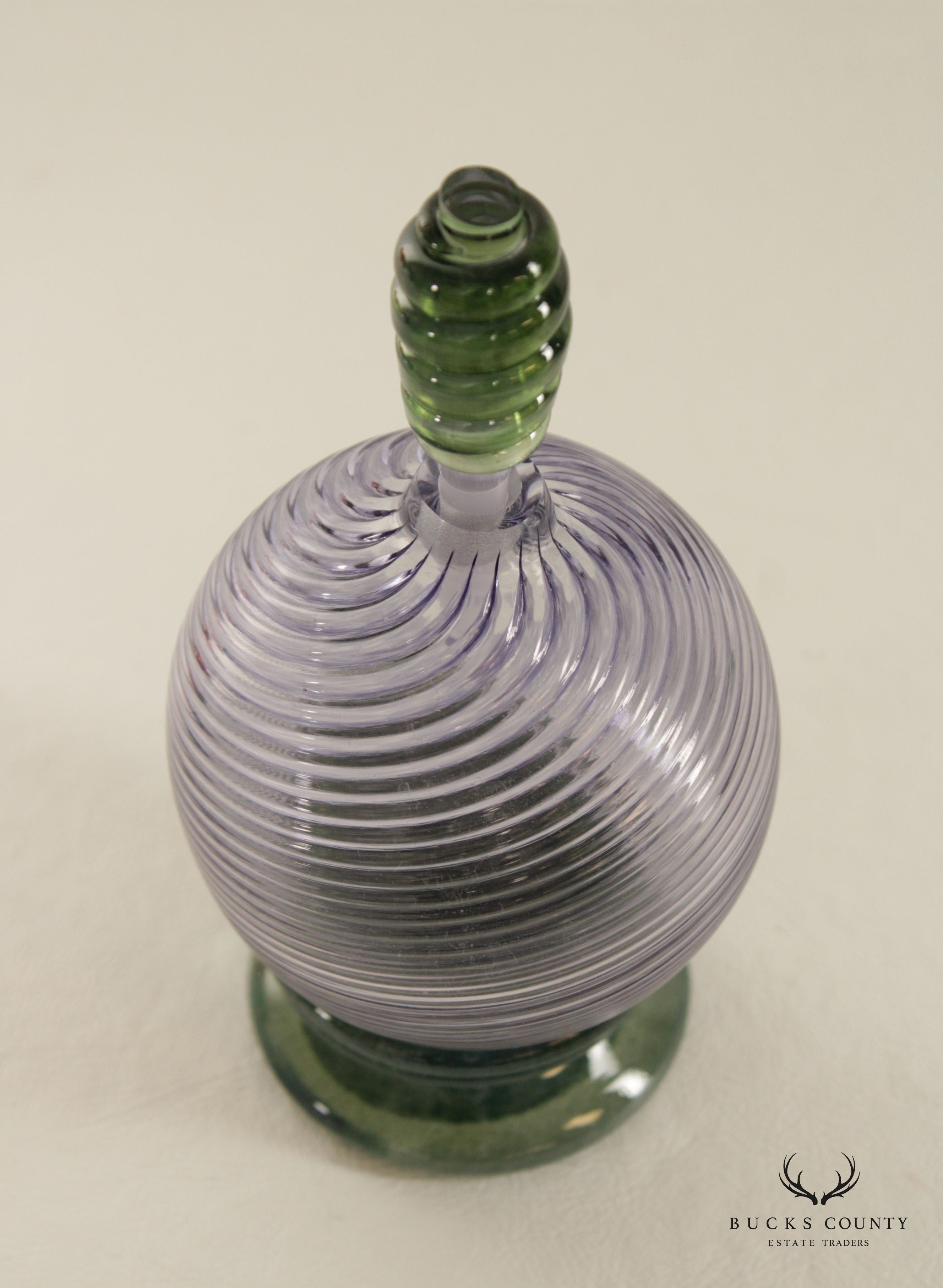 Hand Blown Art Glass Perfume Bottle