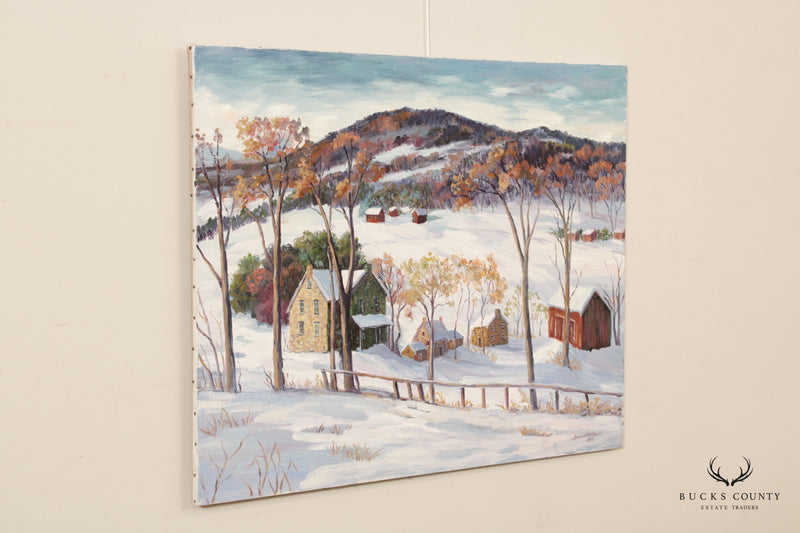 Ann Yost Whitesell 'Bethlehem Landscape' Original Oil Painting