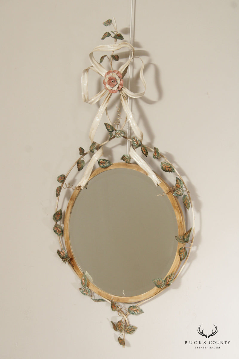 LaBarge French Provincial Style Mirror Enameled Tole Wall Mirror