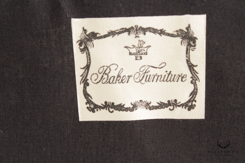 Baker Vintage Custom Tufted Upholstered Boudoir Chair