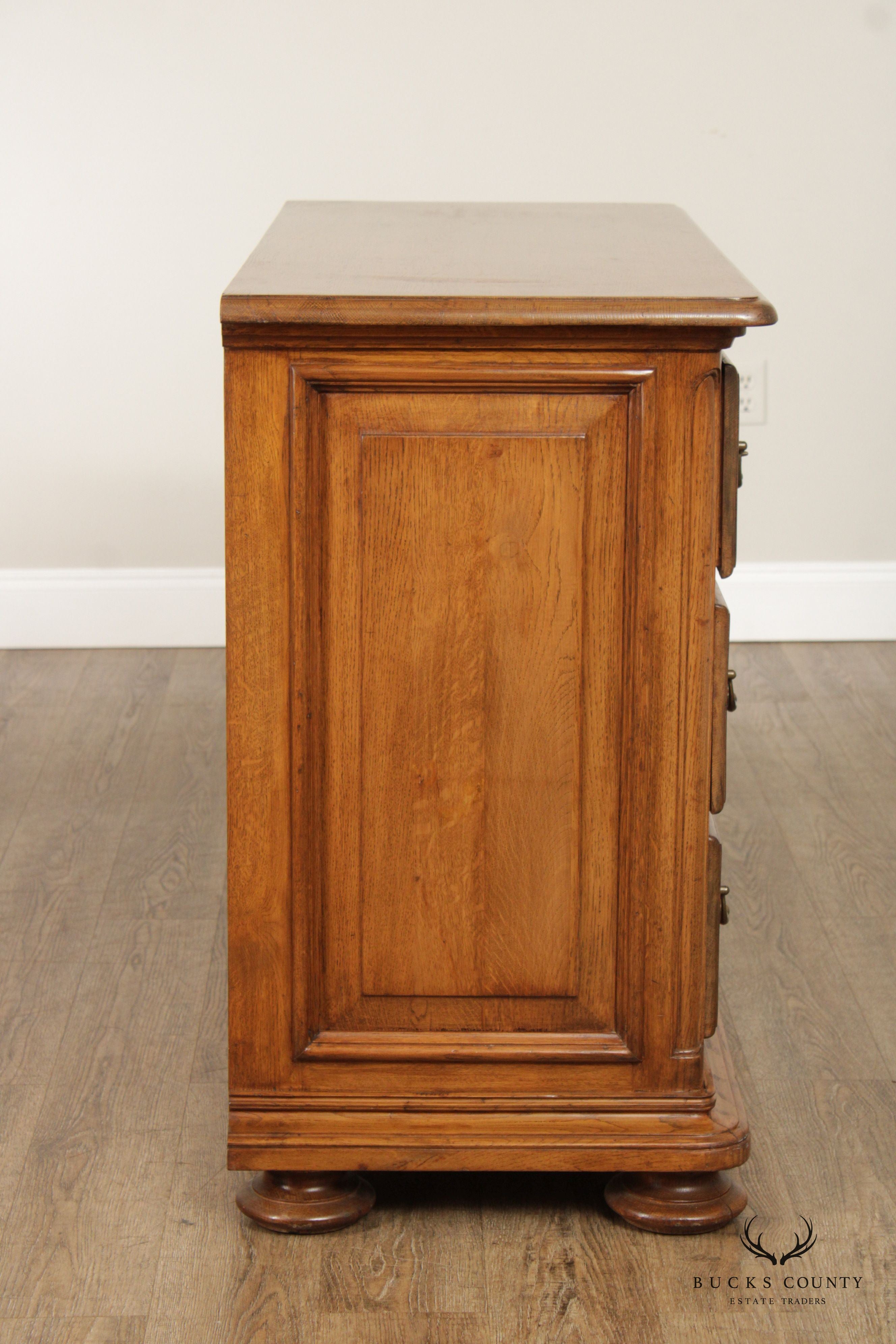 Tuscan Italian Style Carved Oak Chest of Drawers