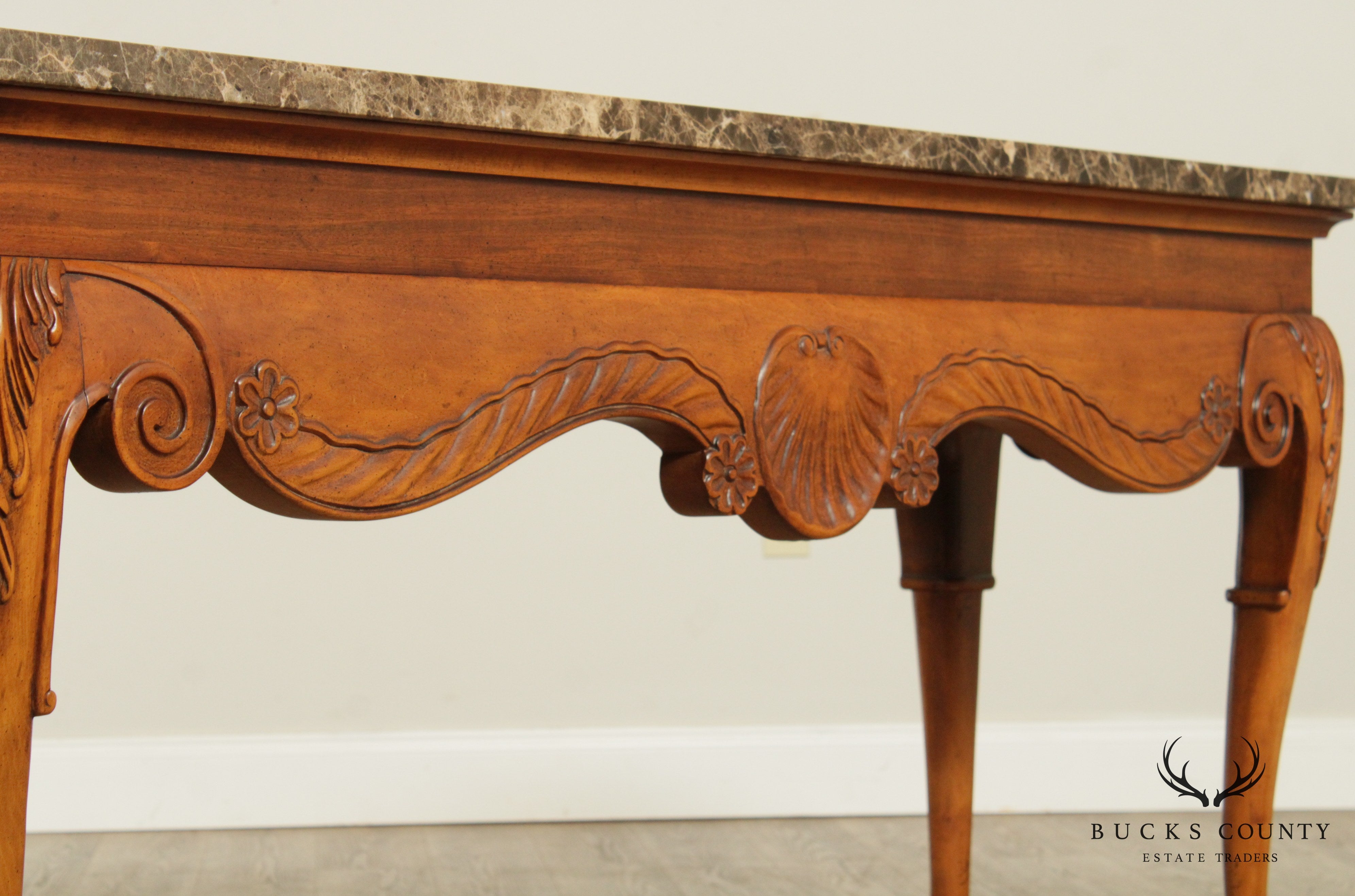 Georgian Style Ball & Claw Marble Top Console Table