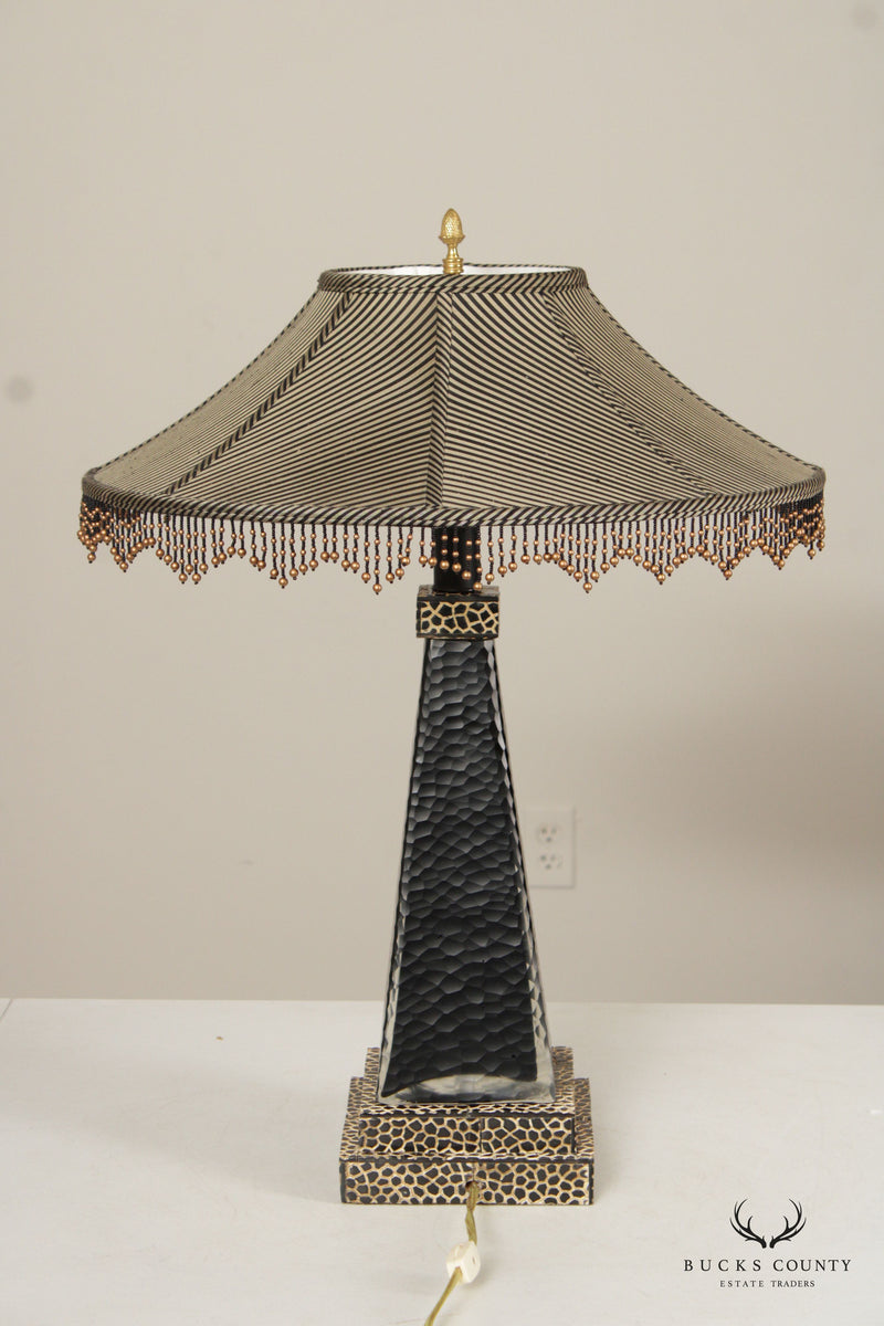 John Richard Safari Style Glass Table Lamp
