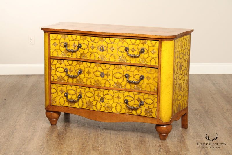 French Custom Lacquered Oak Three Drawer Dresser