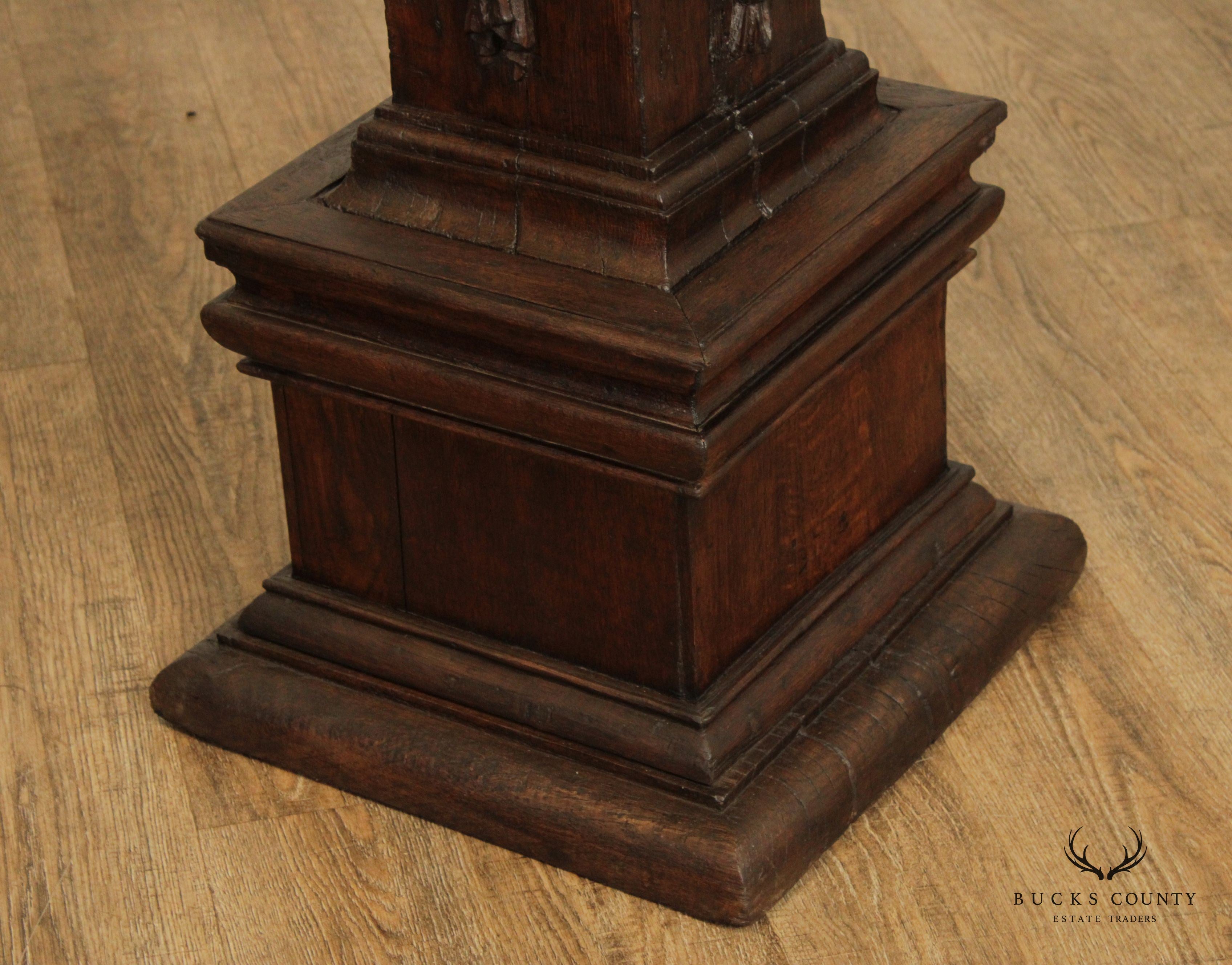 Antique 18th Century Black Forest Style Eagle Carved Oak and Pine Lectern