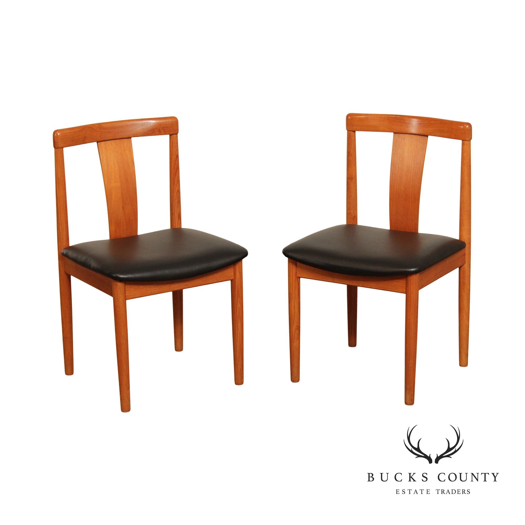 Danish Modern Pair of Teak Side Chairs