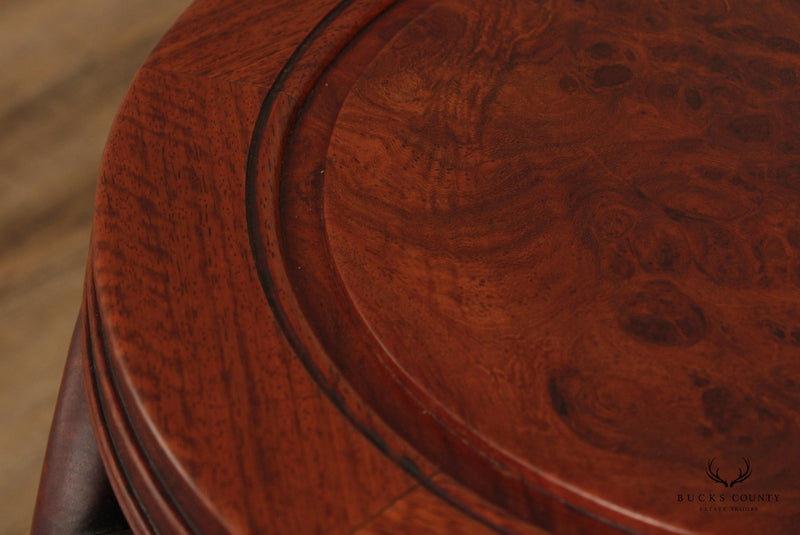 Vintage Chinese Barrel Form Rosewood Tabouret