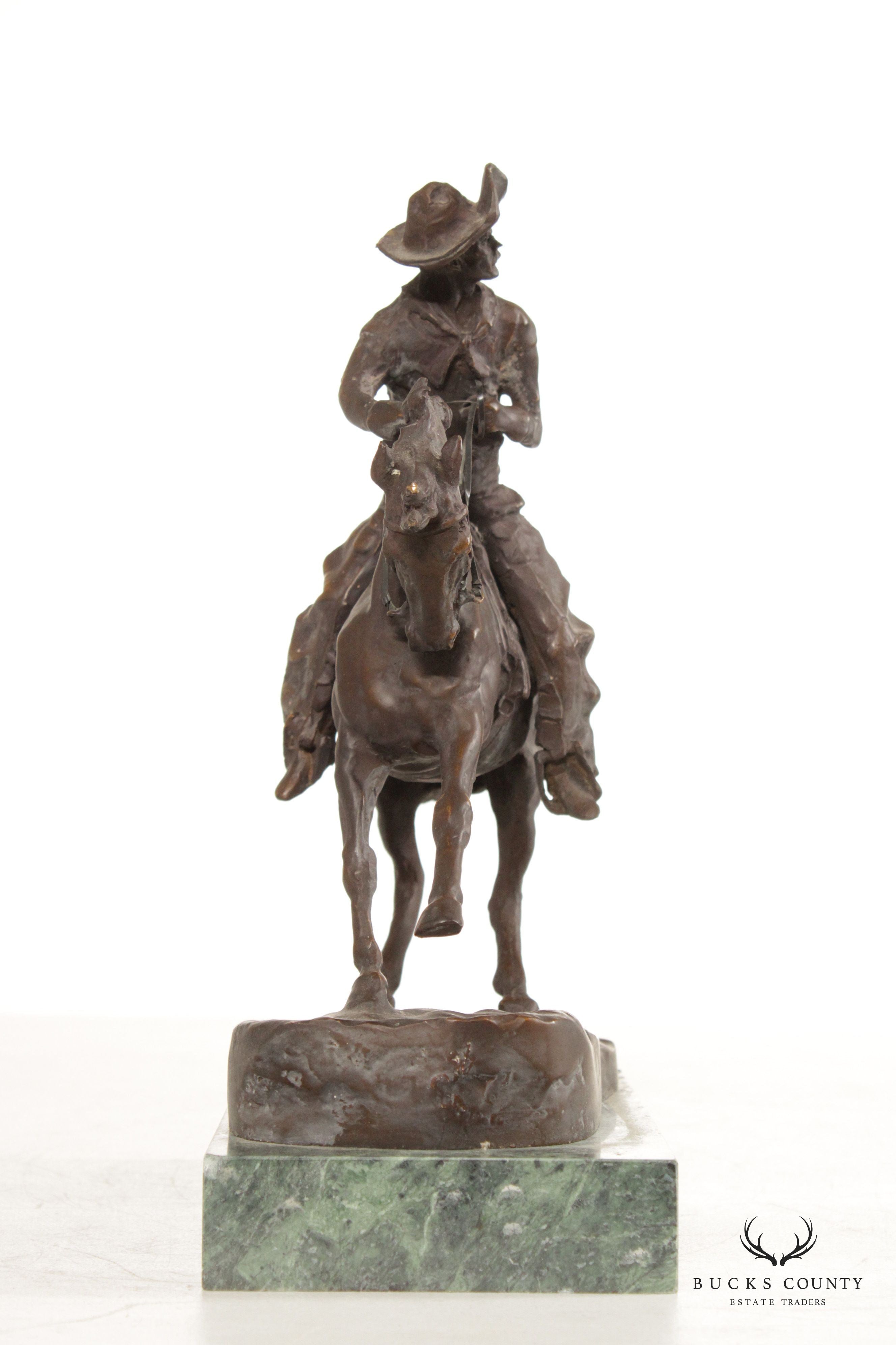 Frederick Remington 'The Cowboy' Bronze Sculpture