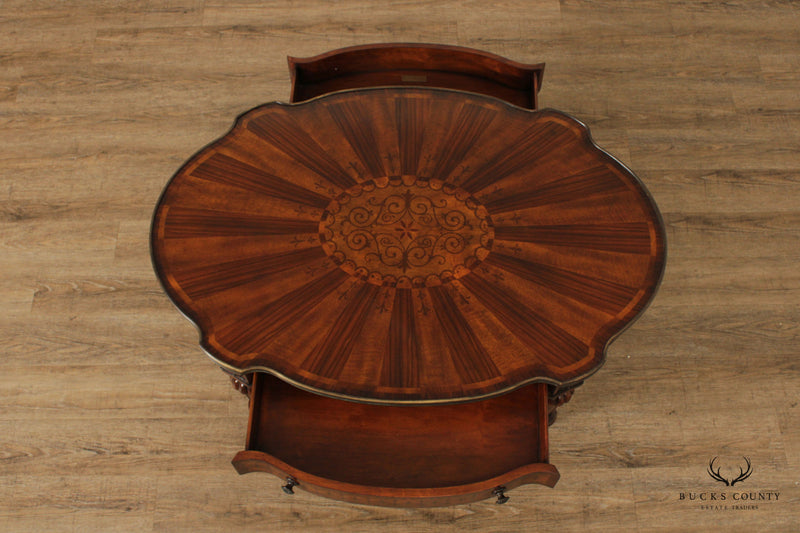 Theodore Alexander Inlaid Mahogany Coffee Table