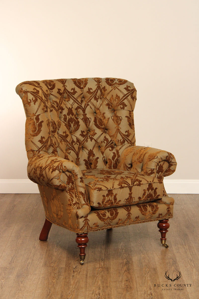 E.J. Victor Tufted 'Kensington' Wing Chair And Ottoman
