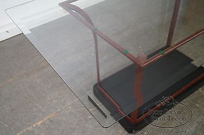 Design Institute of America Iron Base Glass Top Dining Table