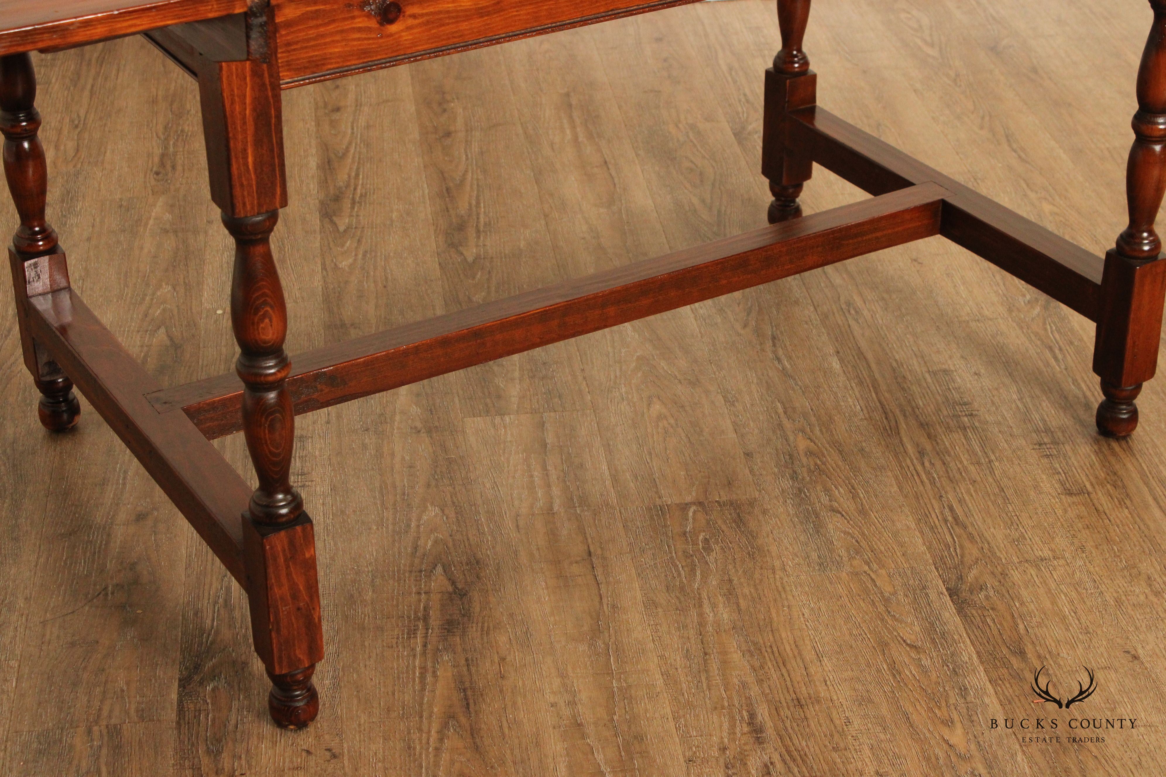 Stephen Von Hohen Farmhouse Style Pine Trestle Dining Table