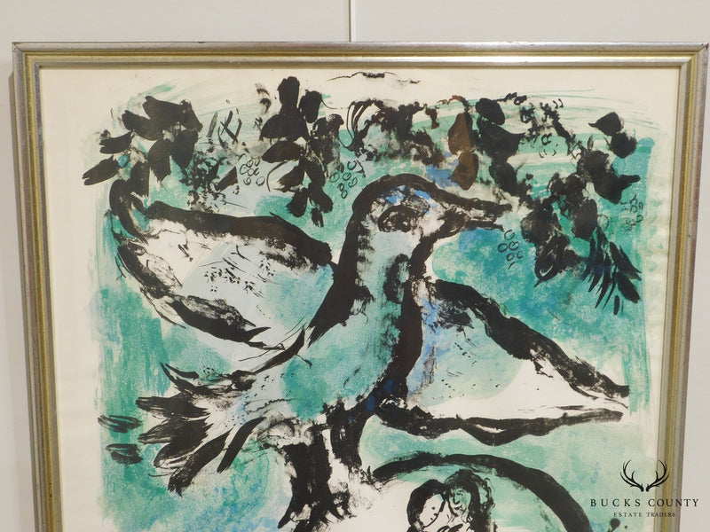 Mare Chagall "The Green Bird" 1962 Exhibition Lithograph
