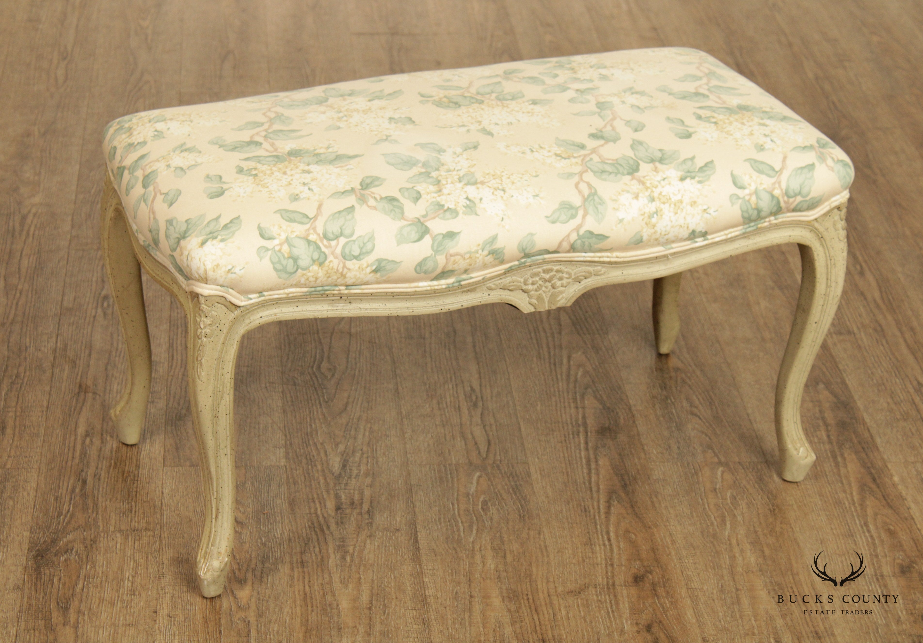 French Louis XV Style Painted Window Bench