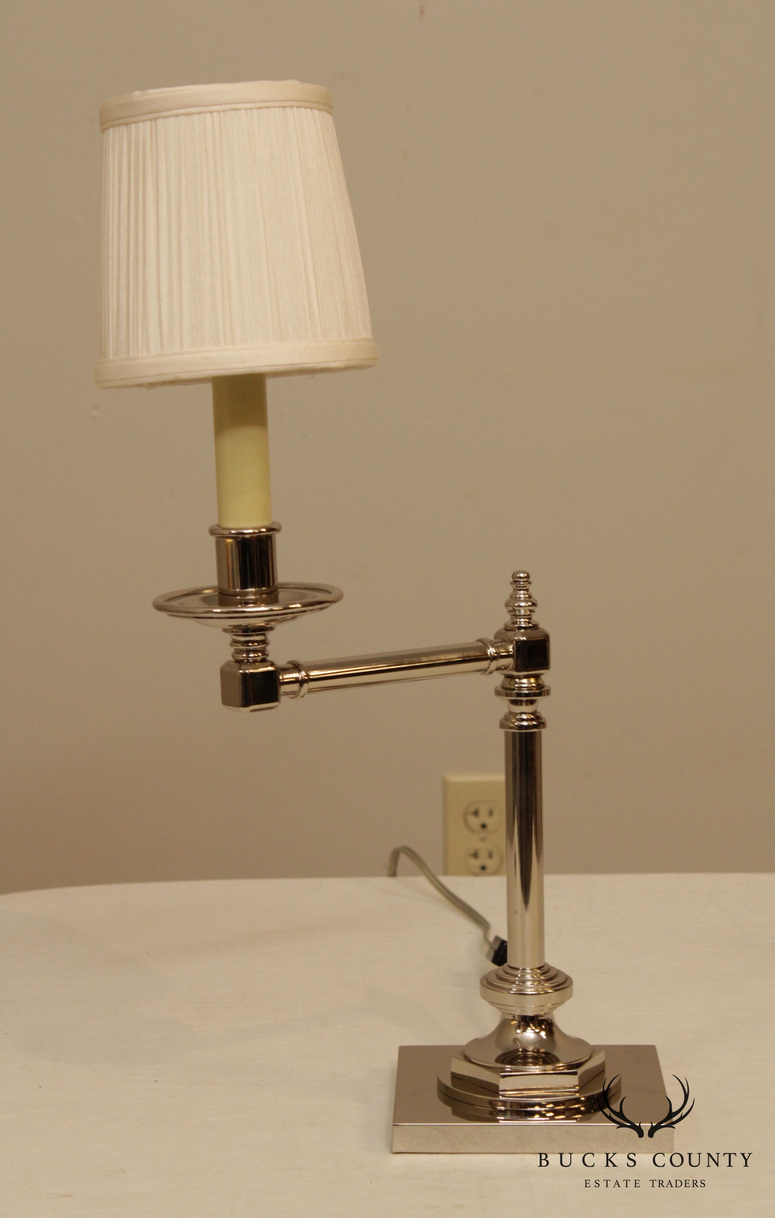 Vintage Chrome Swing Arm Desk Lamp