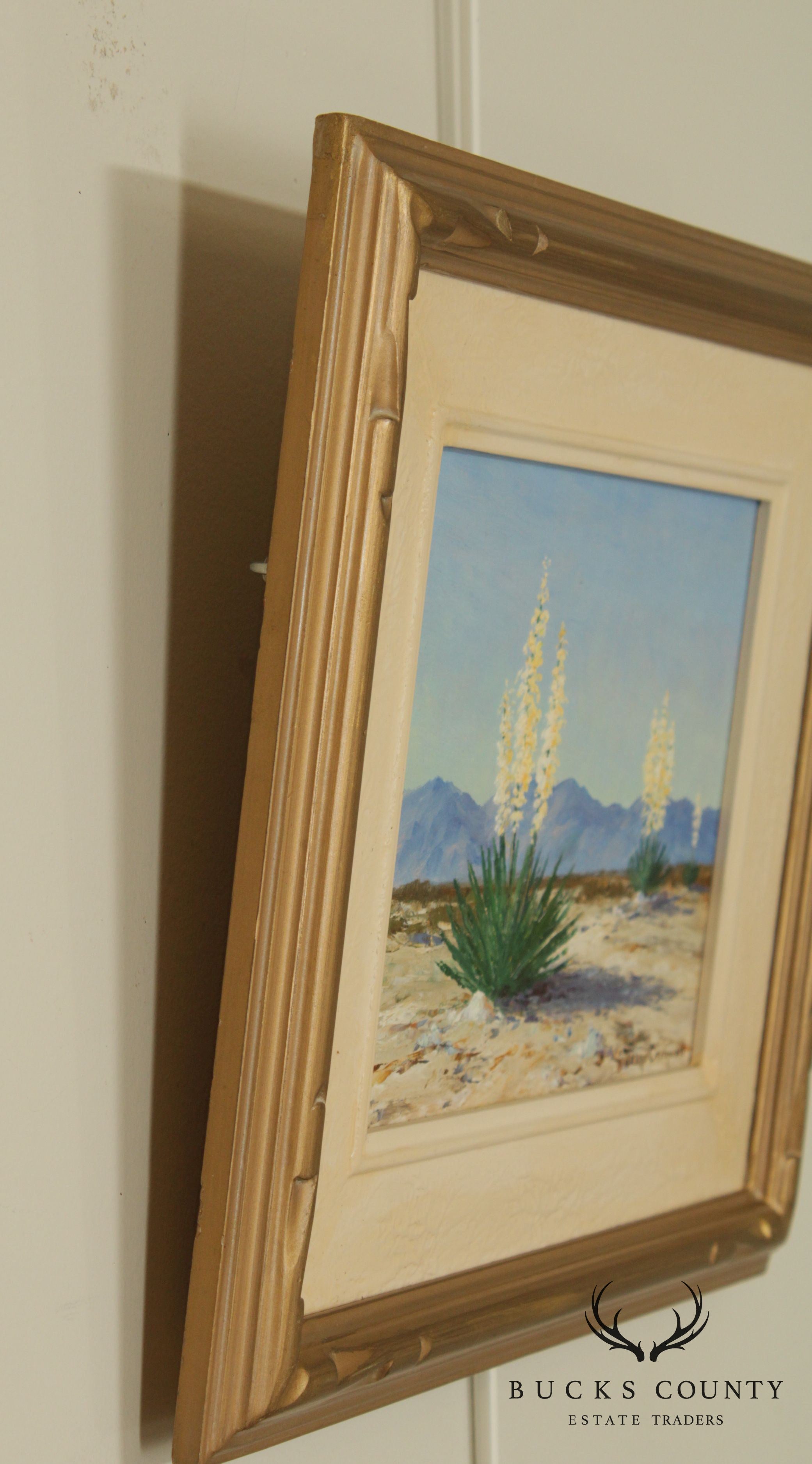 Joane Cromwell "The Lord's Candles" Desert Landscape Original Impressionist Framed Oil Painting