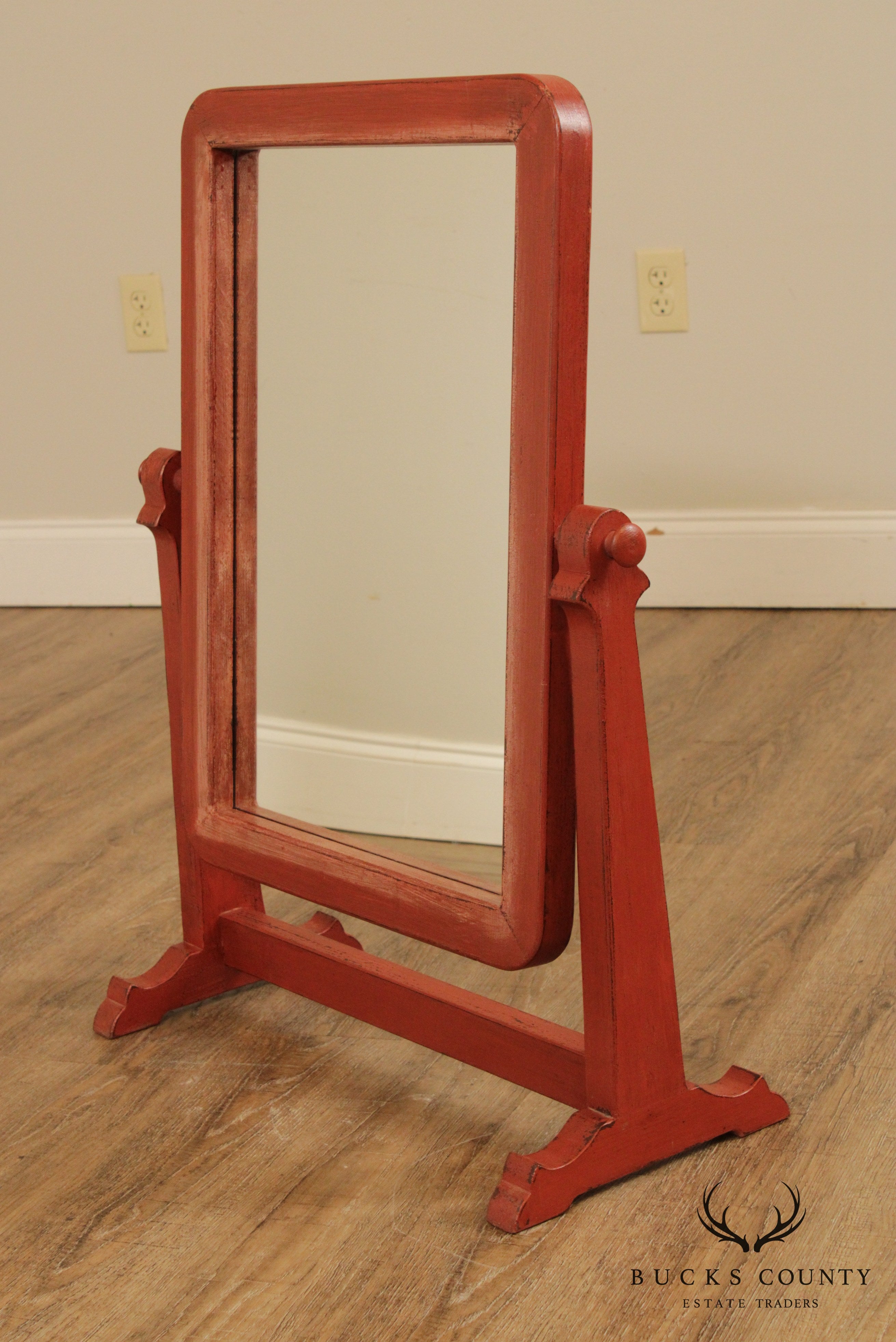 Vintage Painted Dresser Top Cheval, Shaving Mirror