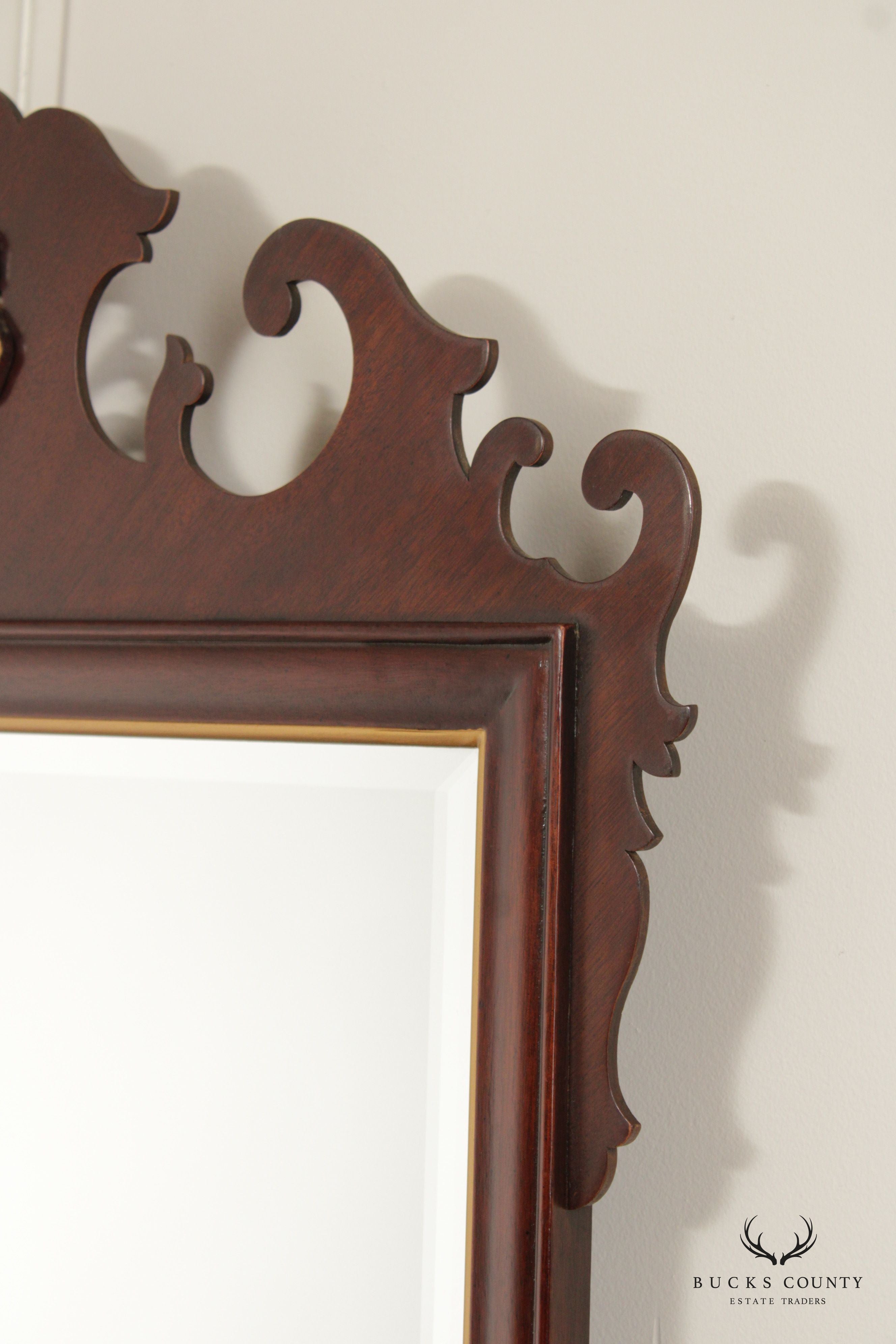 Drexel Heritage '18th Century Classics' Chippendale Style Mahogany Wall Mirror