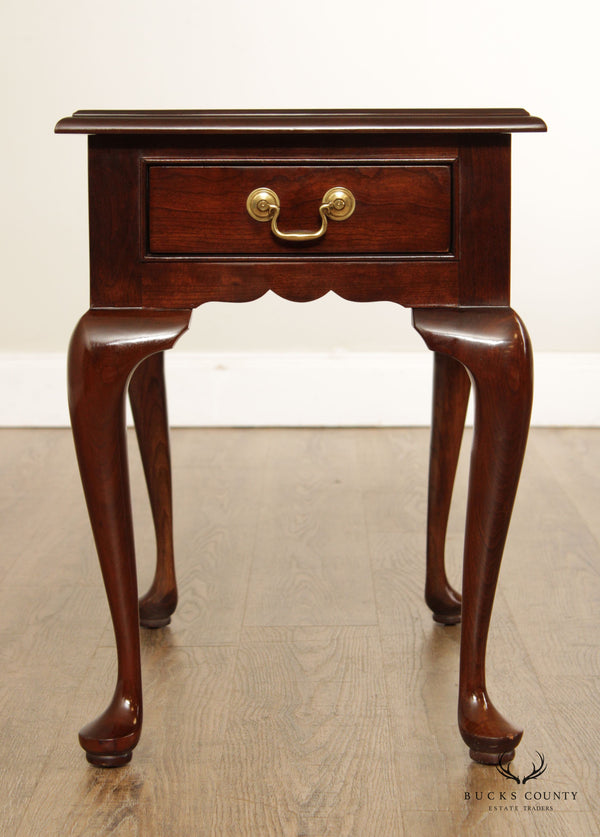 Leopold Stickley Queen Anne Style Cherry Side Table