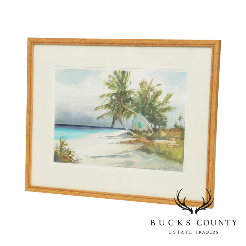 Lee Everett Tropical Sea Scape Watercolor Painting