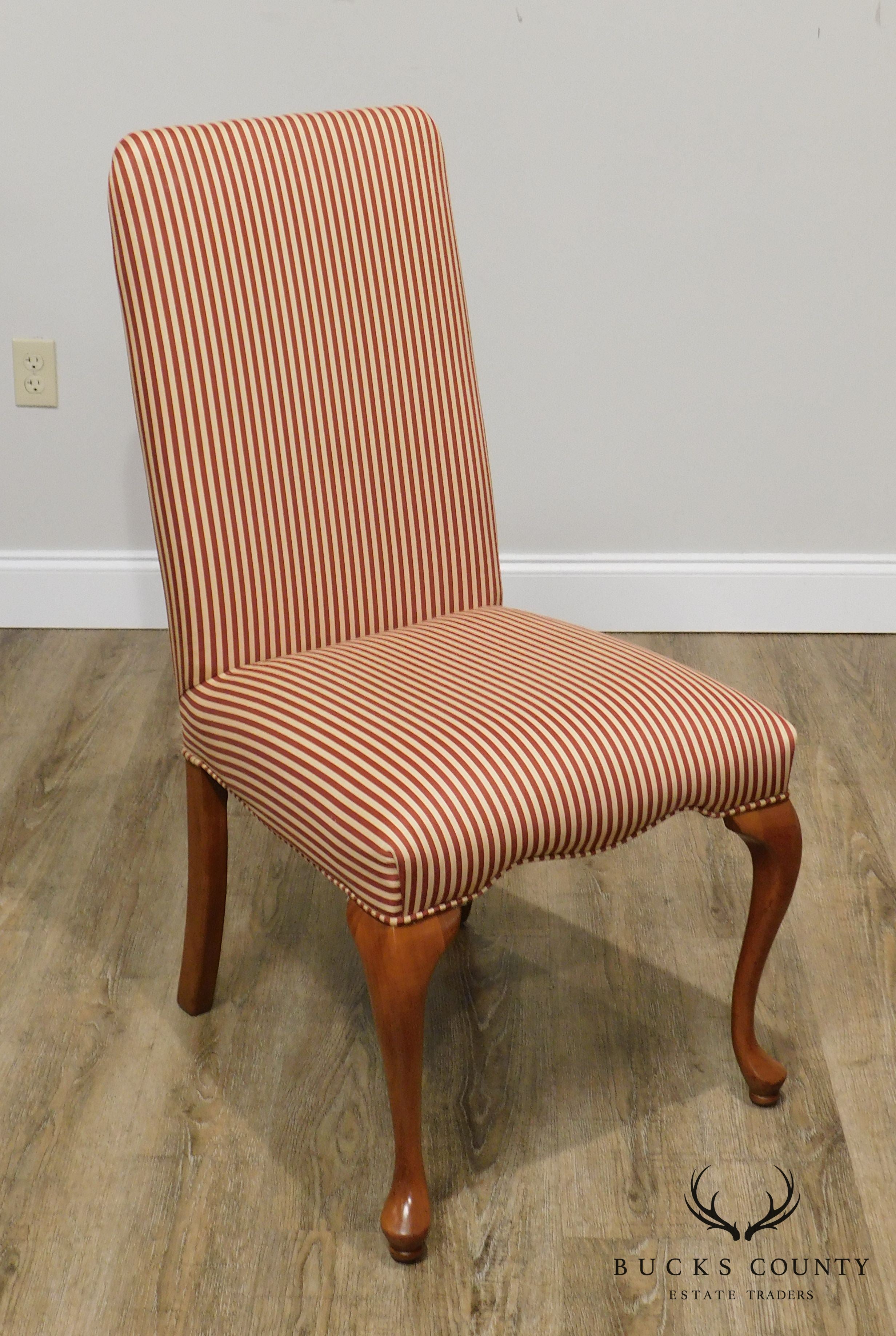 George III Style Quality Upholstered Back Side Chair