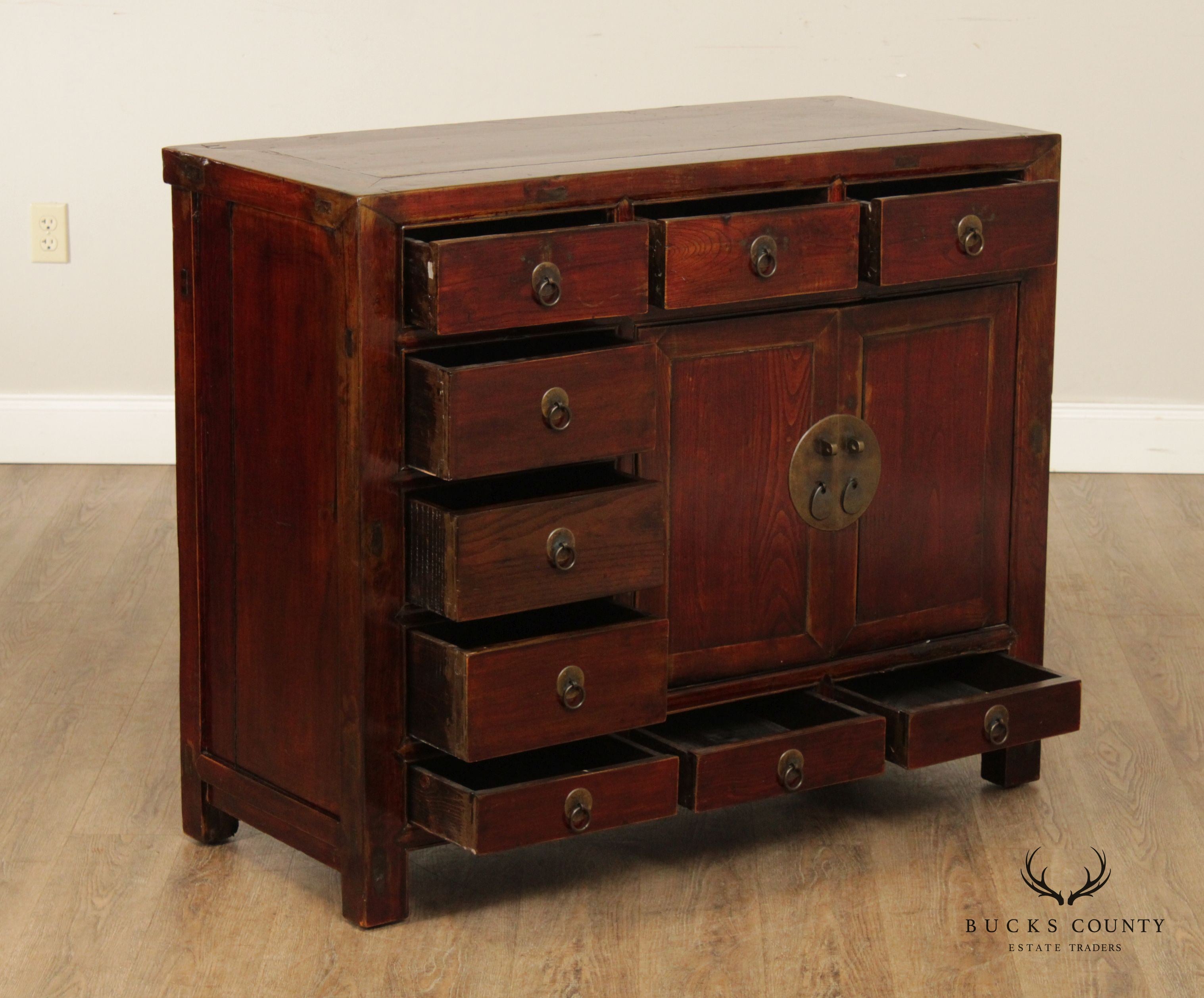 Chinese 19th Century Antique Hardwood Server Cabinet