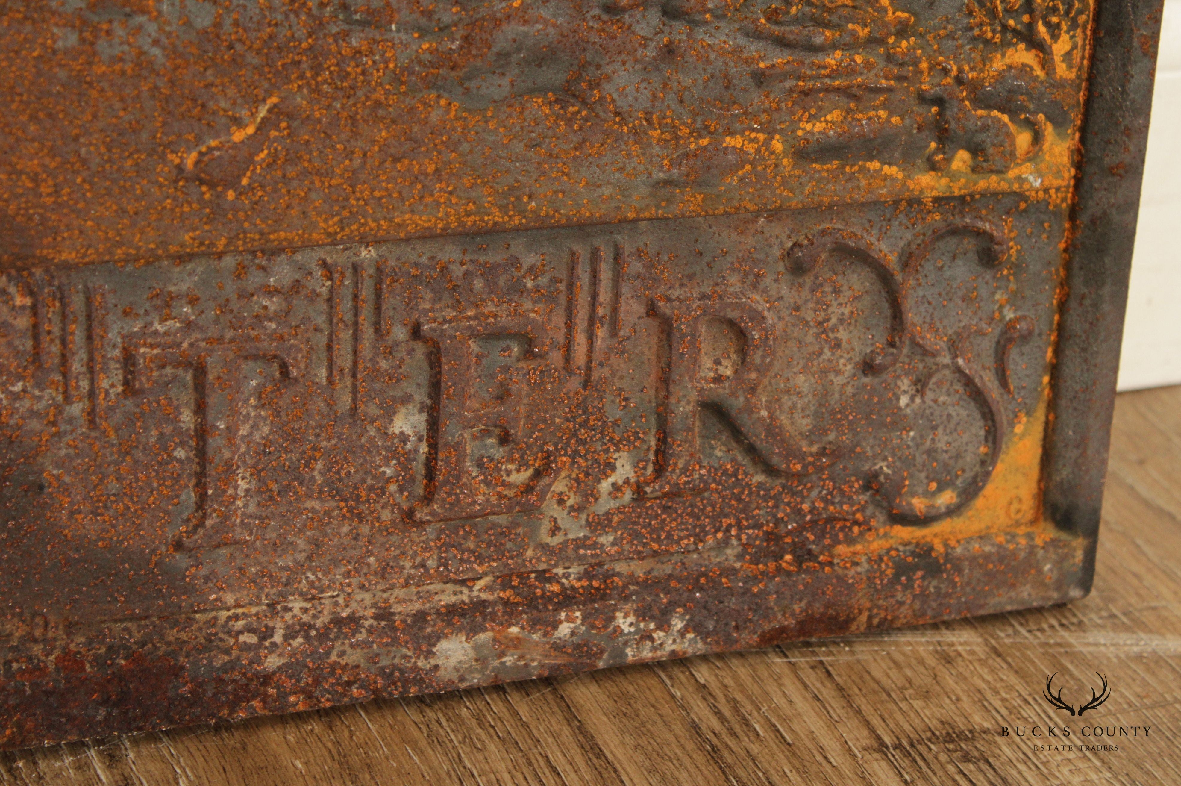 Pennsylvania Firebacks Cast Iron 'Winter' Fireback