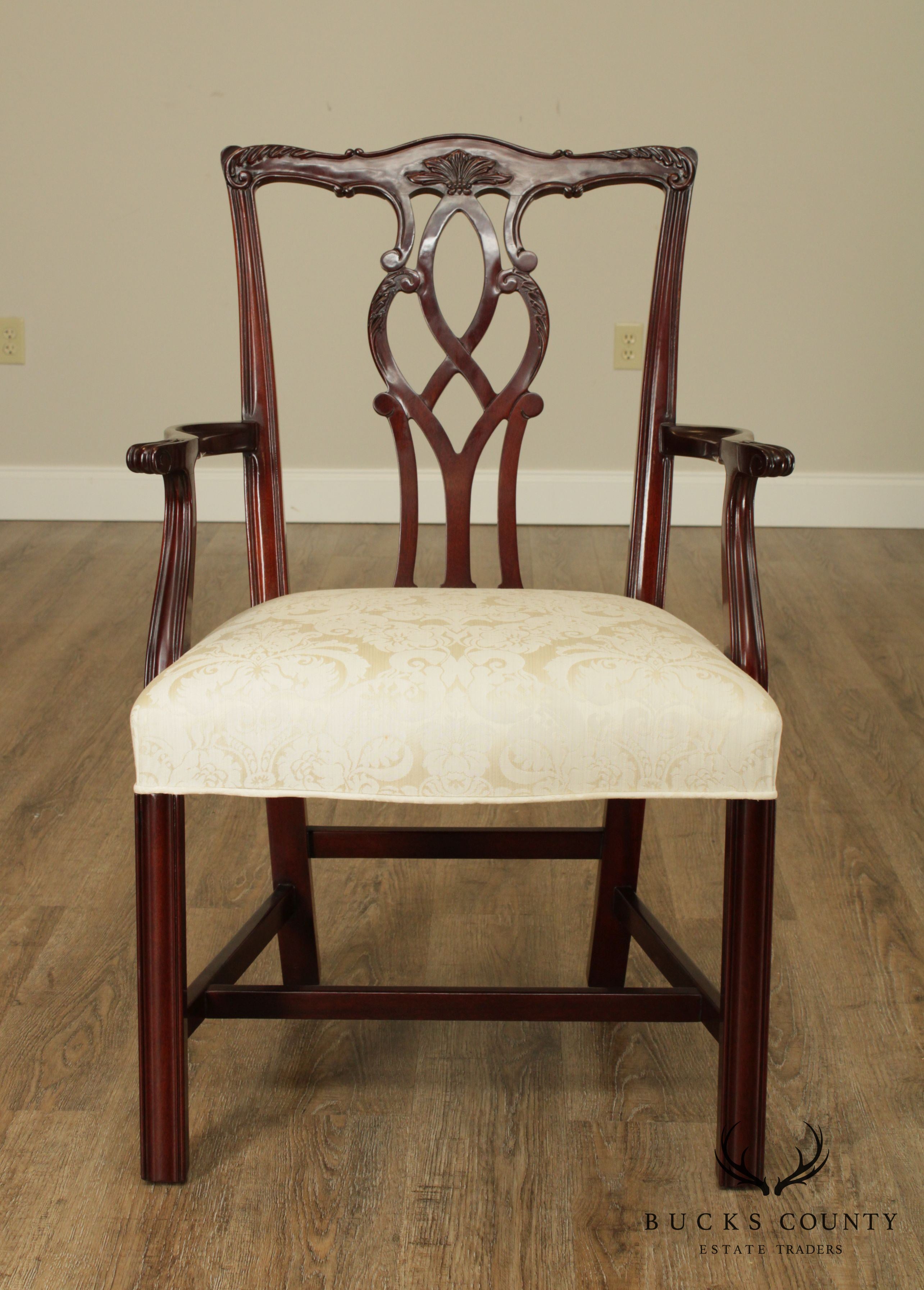 Kindel Mahogany Chippendale Style Armchair (D)