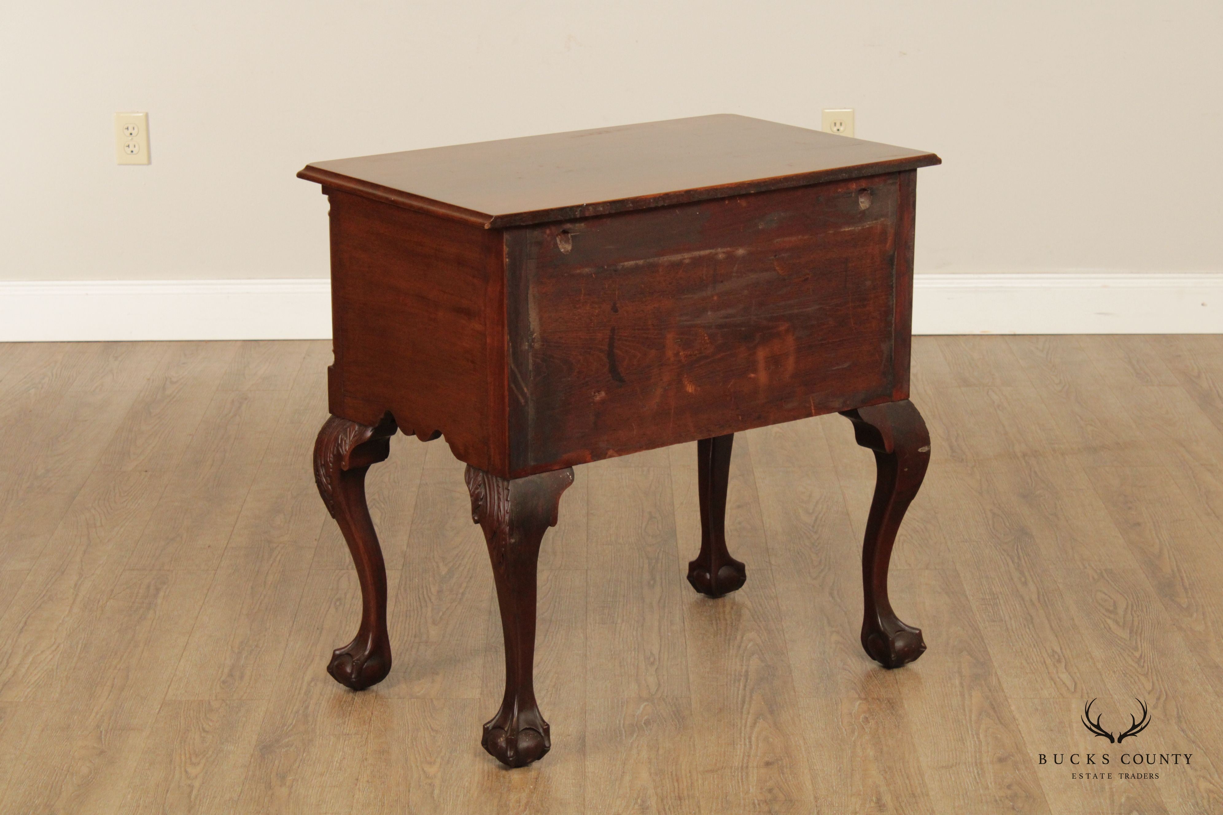 Antique Chippendale Style Ball and Claw Foot Mahogany Lowboy