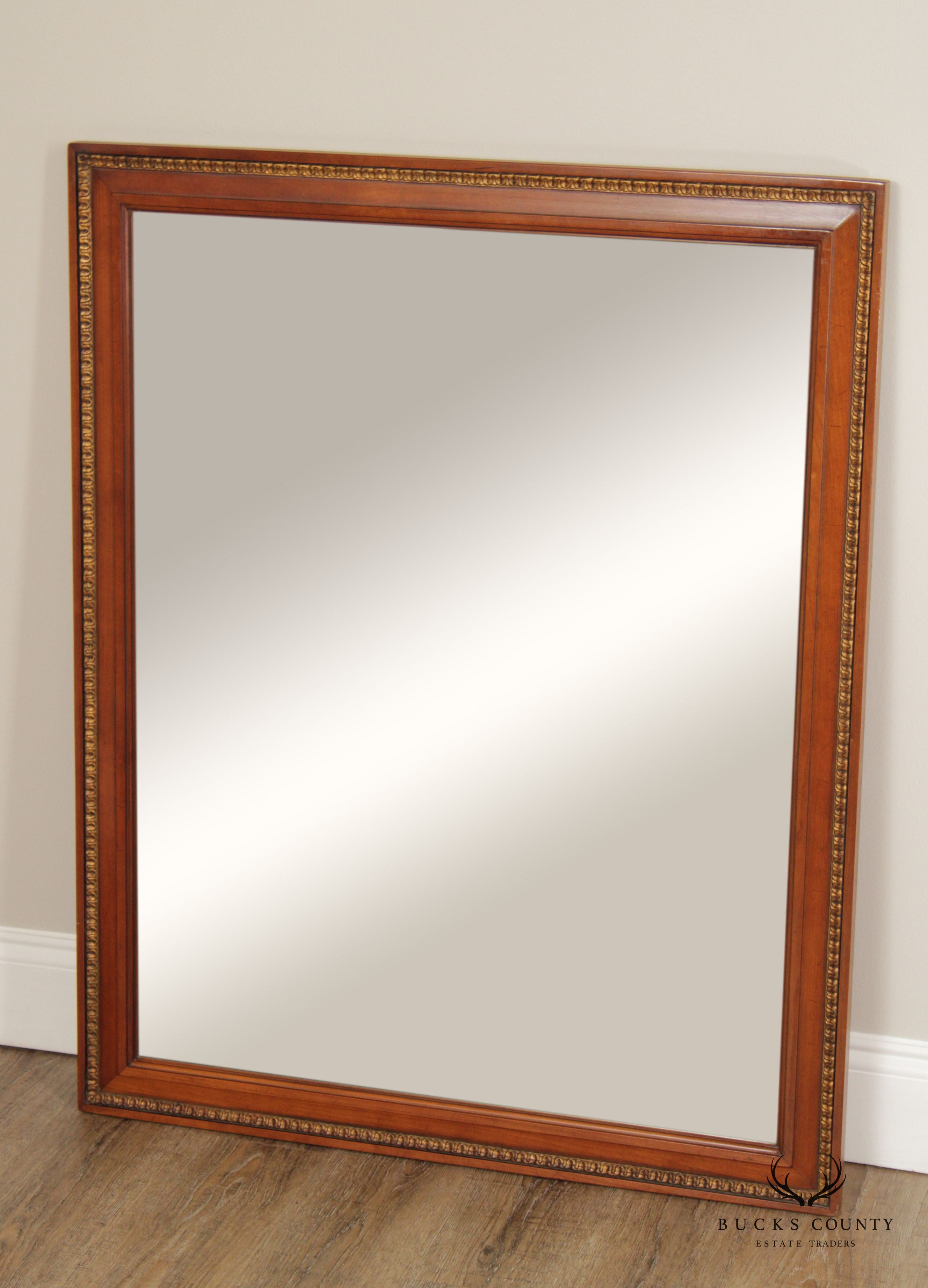 Kindel Belvedere Parcel Gilt Cherry Rectangular Wall Mirror