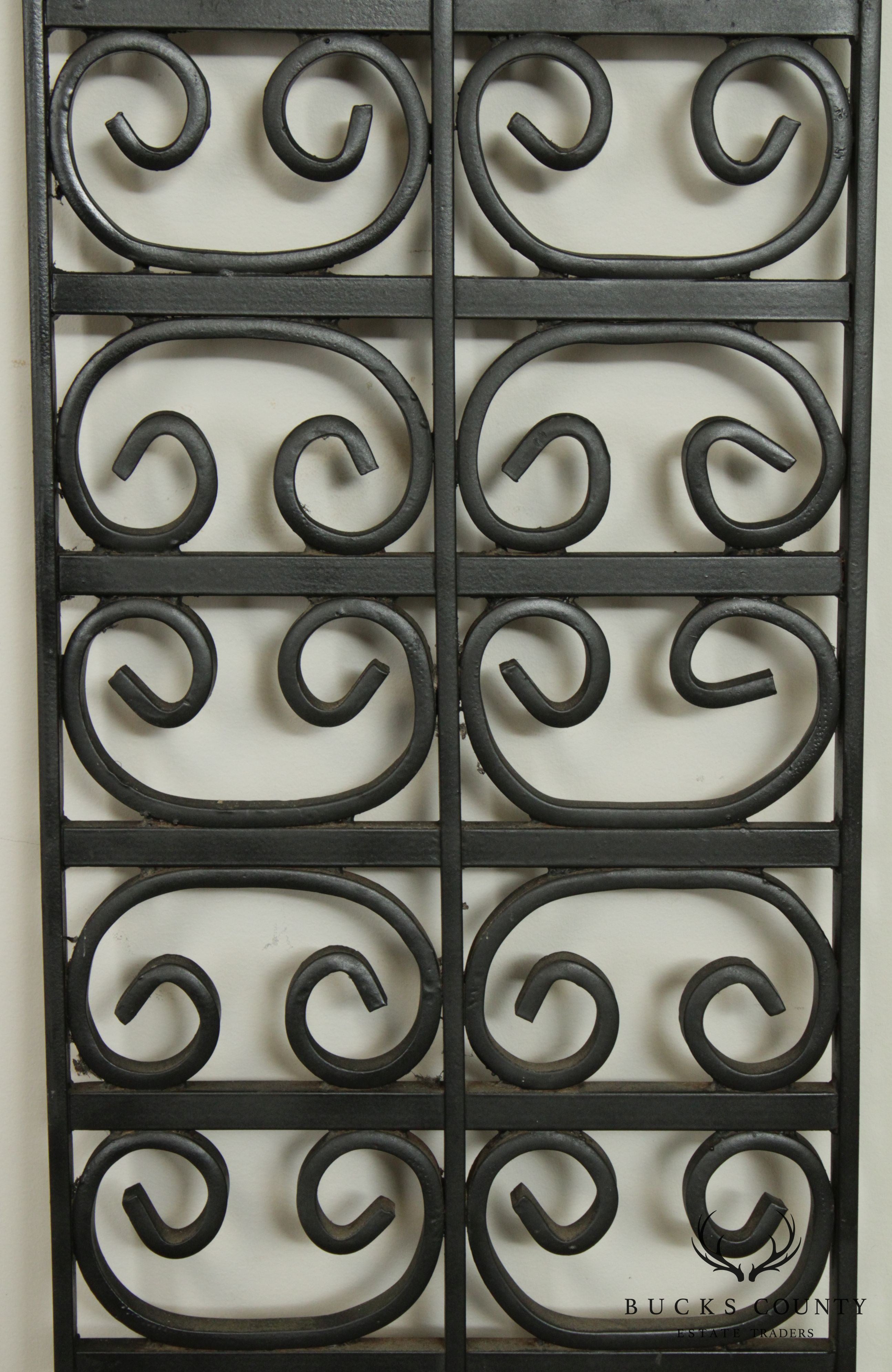 Vintage Custom Quality Wrought Iron Garden Trellis