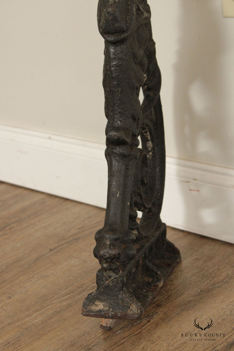 Antique Victorian Cast Iron Figural Griffin Architectural Ornament