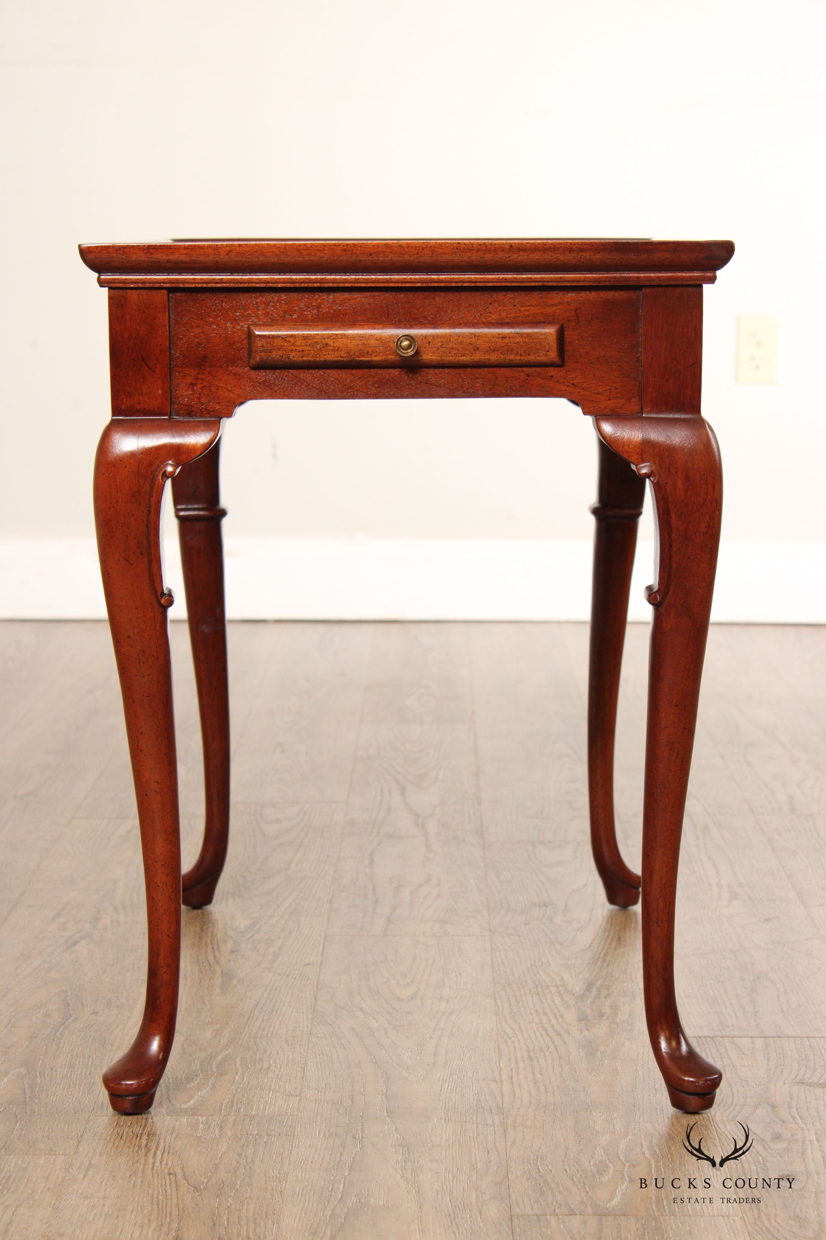 Queen Anne Style Mahogany Tea Side Table